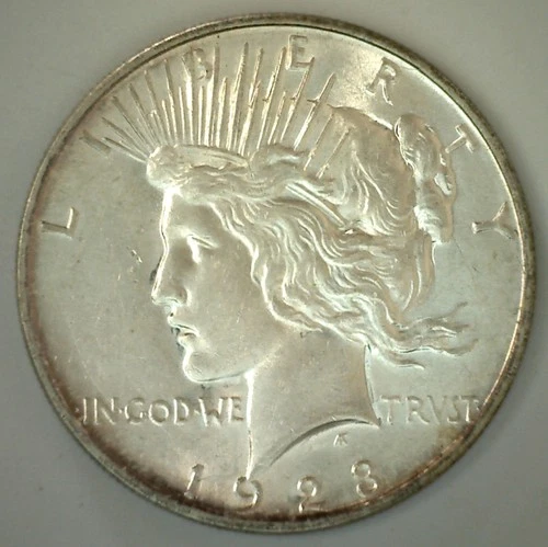 1923 D Silver Peace Dollar Coin $1 US Uncirculated One Dollar Denver Mint