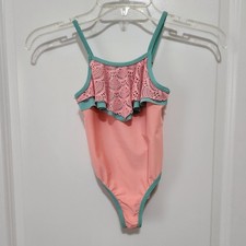 Jantzen Girls Size 5 One Piece Ruffle Swim Suit