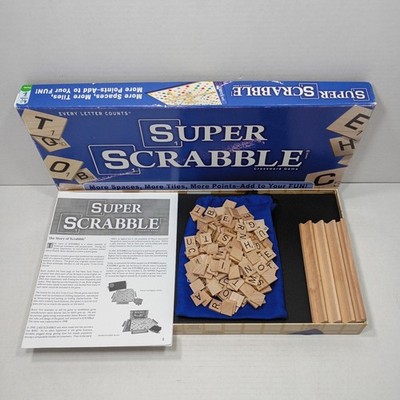 Super Scrabble Vintage 2004 Game 100% Complete All 200 Tiles Hasbro No 1079