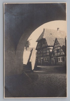 Wolframs-Eschenbach - Fachwerk Stadttor - Altes Foto 1920er 1930er