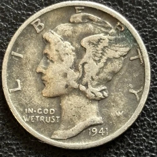 1941 Philadelphia Mint Silver Mercury Dime