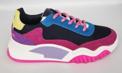 Marc Jacobs Mädchen Schuhe Sneaker Modell W19142 Wildleder Fuchsia Multicolor