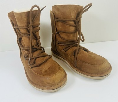 Ugg Boots Lodge Chestnut Brown women's Suede Size Gently Used