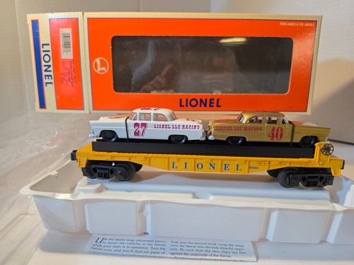 Coche plano de carreras vintage 1996 Lionel 6-19423 Circle L 6424 con autos de stock nuevo | Zustand: New