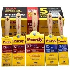 Purdy Monarch Elite-Pro Extra Paint Brush Set x 5, Synthetic ( ME3PEDUO )