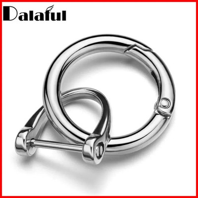 Metal Spring Gate O Ring Keychain For Car  Key Holder  Openable Bag Belt Strap B