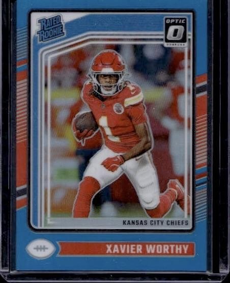 2024 Donruss Optic #300 Xavier Worthy Aqua #/299