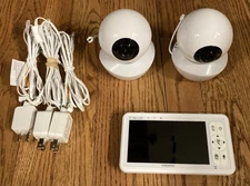 BabySense 5" HD Split-Screen Baby Monitor Video Baby Monitor with 2 Cameras