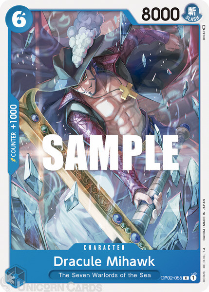 OP02-055 Dracule Mihawk Common One Piece TCG Card