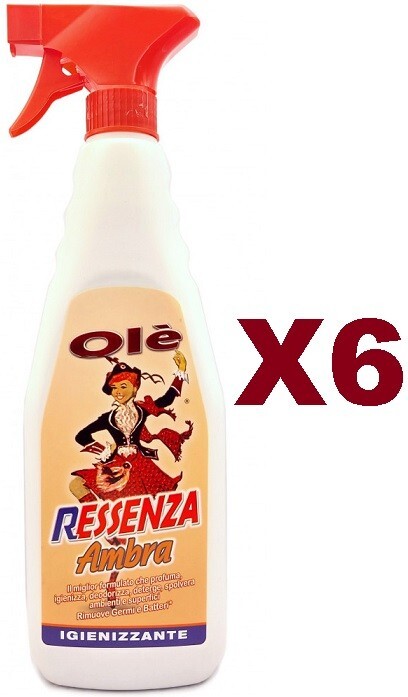 Ole' Ressenza Ambra 6pz 750ml Spray - Detergente Antistatico Igienizzante