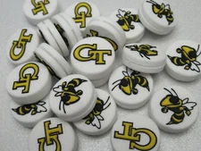 LOT OF 2X "YELLOW JACKETS" MASCOT SILICONE TENNIS RACQUET VIBRATION DAMPENERS