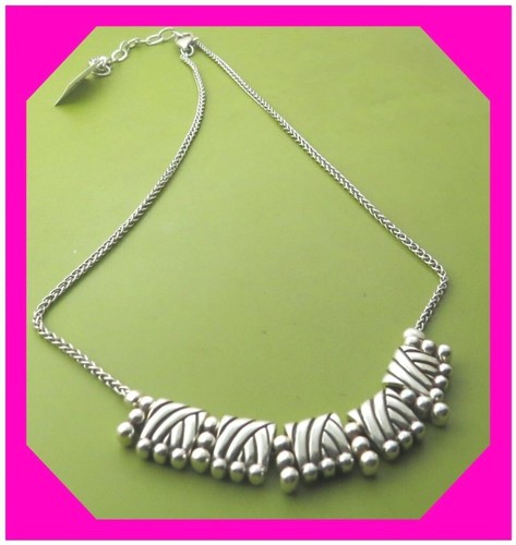 BRIGHTON SONORA TILE Silver Unique NECKLACE NWtag $88 60% OFF - Picture 2 of 3