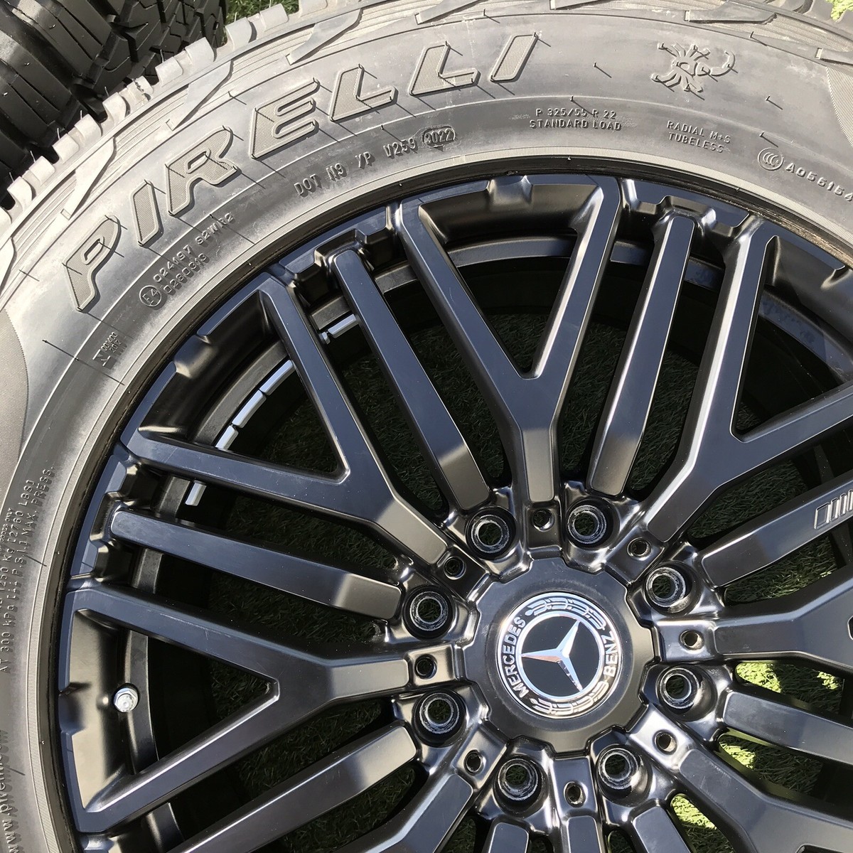 22 MERCEDES AMG G63 4X4 SQUARED BLACK 2023 RIMS TIRES OEM FACTORY