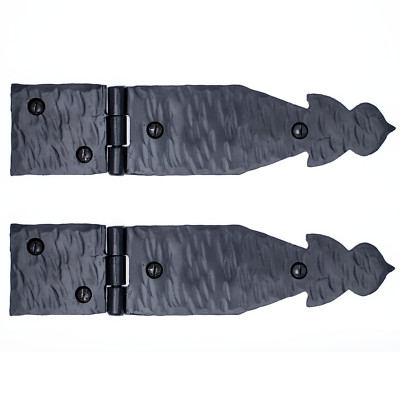 2 Pack Decorative Rustic Hinge 7'' Solid Iron Handmade Borderland Rustic Hardware