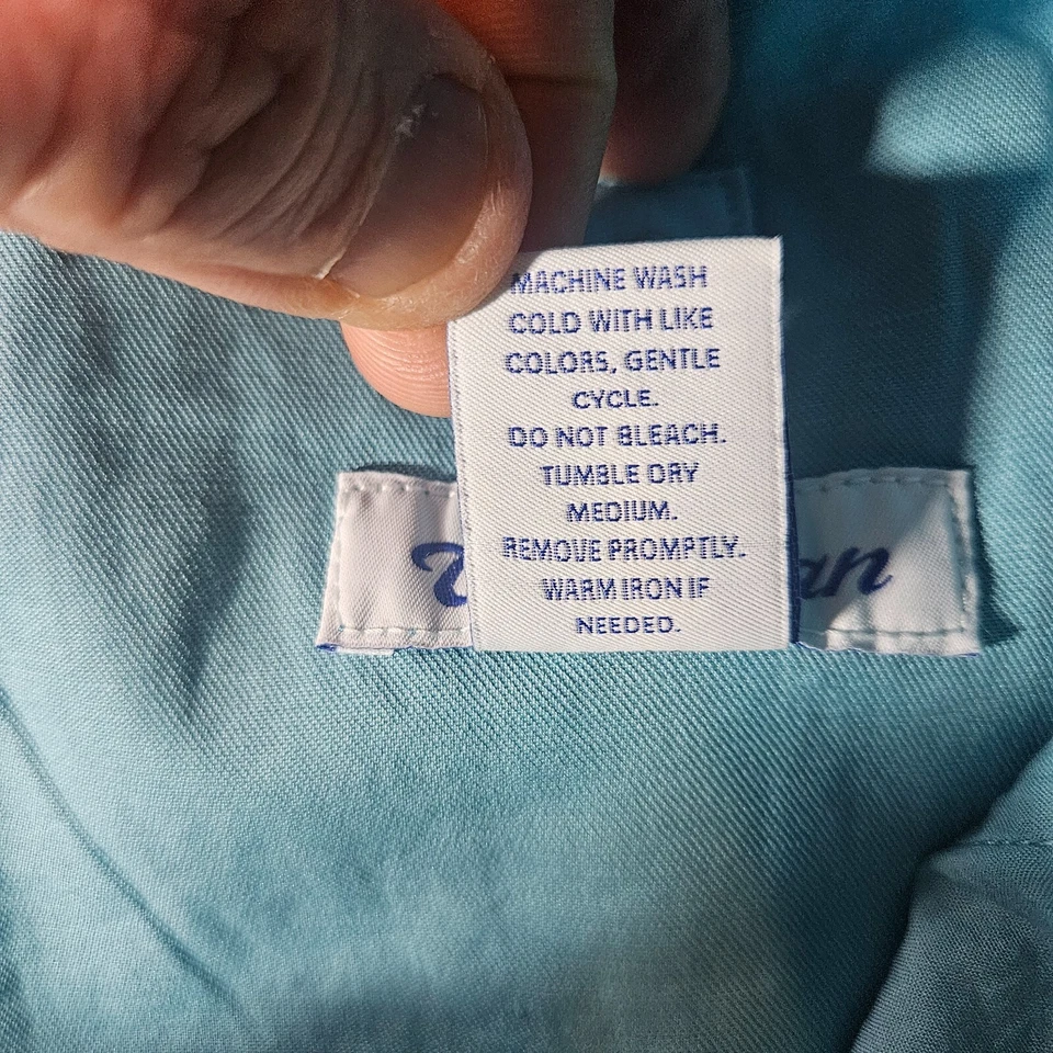 Nuevo con etiquetas Pantalones Cortos Caribbean Roundtree & Yorke Hombres 42 x 8" Algodón Lino Azul/Verde Foto 4 de 4
