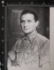 WW2 GERMAN ARMY KNIGHTS CROSS RECIPIENT GREGOR NOWOWIESKI SIGNED PHOTO AUTOGRAPH