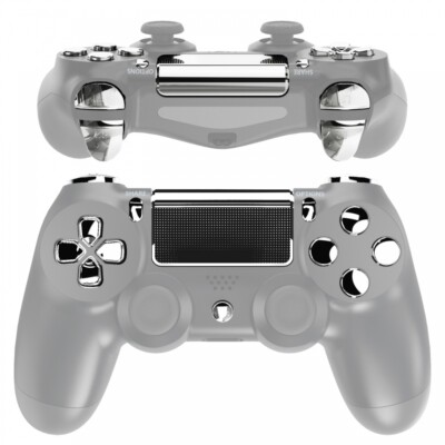 Chrome Silver Full Set Button Replacement Repair Kit for PS4 Pro Slim Controller