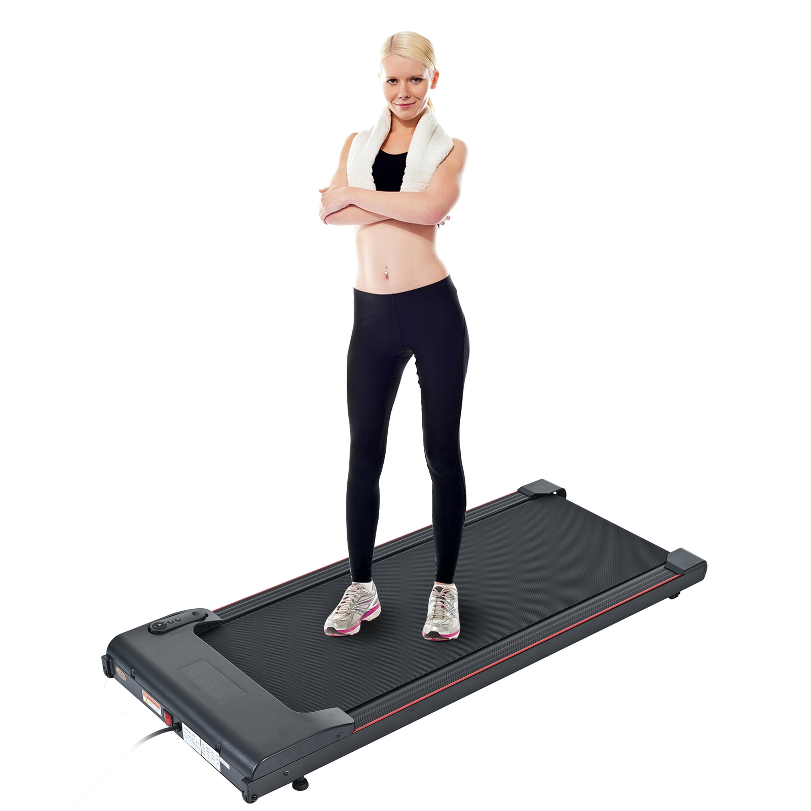 New EUROCO 300LBS Walking Pad Under Desk Treadmill with 3.7HP Brushless Motor