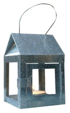 A2 Living Hängelaterne Verzinkt 12 cm Gartenlaterne Laterne hängend f 1 Teelicht