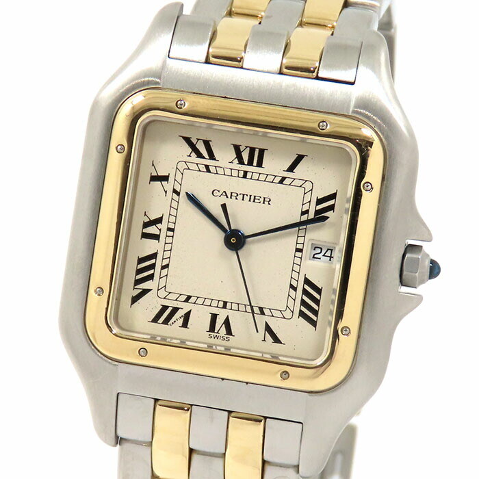 Cartier Panther W25027B6 Ivory Dial Quartz Stainless Steel Womens Watch-image