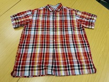 Chaps XL Men's Red White Black Green Yellow Blue Checked Casual Dress Shirt