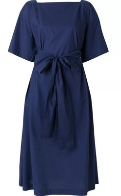 dark blue wrap dress
