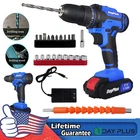 Cordless Drill and Impact Driver with Battery and Charger Power Drill Combo Set