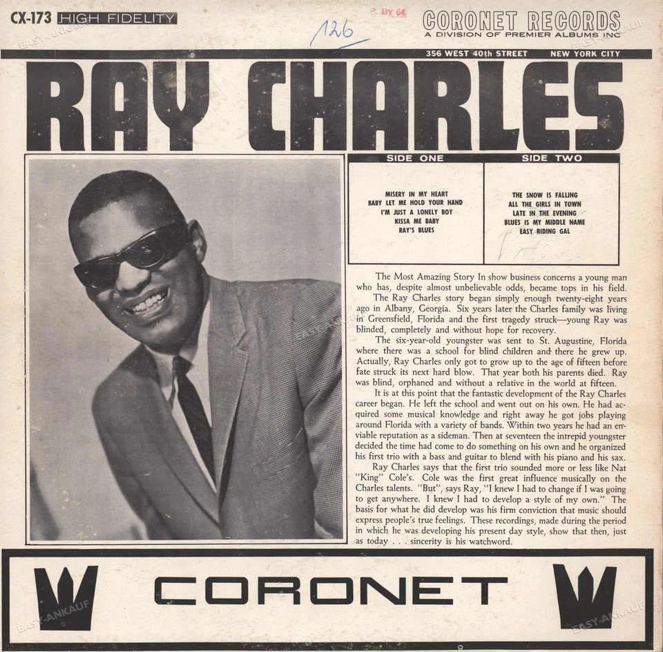 Ray Charles - Ray Charles USA LP 1963 (VG-/VG) ´ - Image 2 of 2