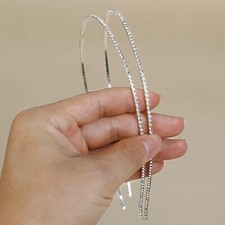 2 Pcs Thin Headbands for Women Non Slip Sparkly Rhinestone Headbands Gorgeous...