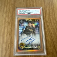 2024 Topps Chrome Yuki Matsui Orange Auto /25 PSA 9