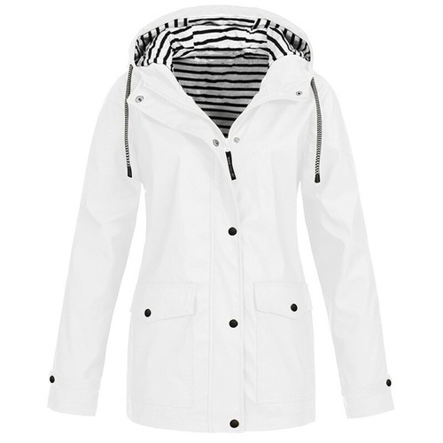 Women Waterproof Jacket Lady Wind Raincoat Hooded Rain Forest Coat Ski Outdoor☆ - Picture 13 of 18