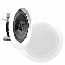 In-Wall / In-Ceiling Dual 5.25-inch Speaker System, 2-Way, Flush Mount, White