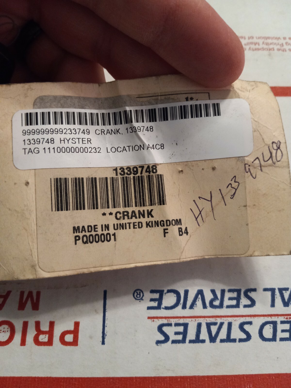 HYSTER FORKLIFT 1339748 HY1339748 CRANK eBay