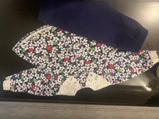 Vintage Baby Dior matching set. Navy Florals. 1990s. 24 months