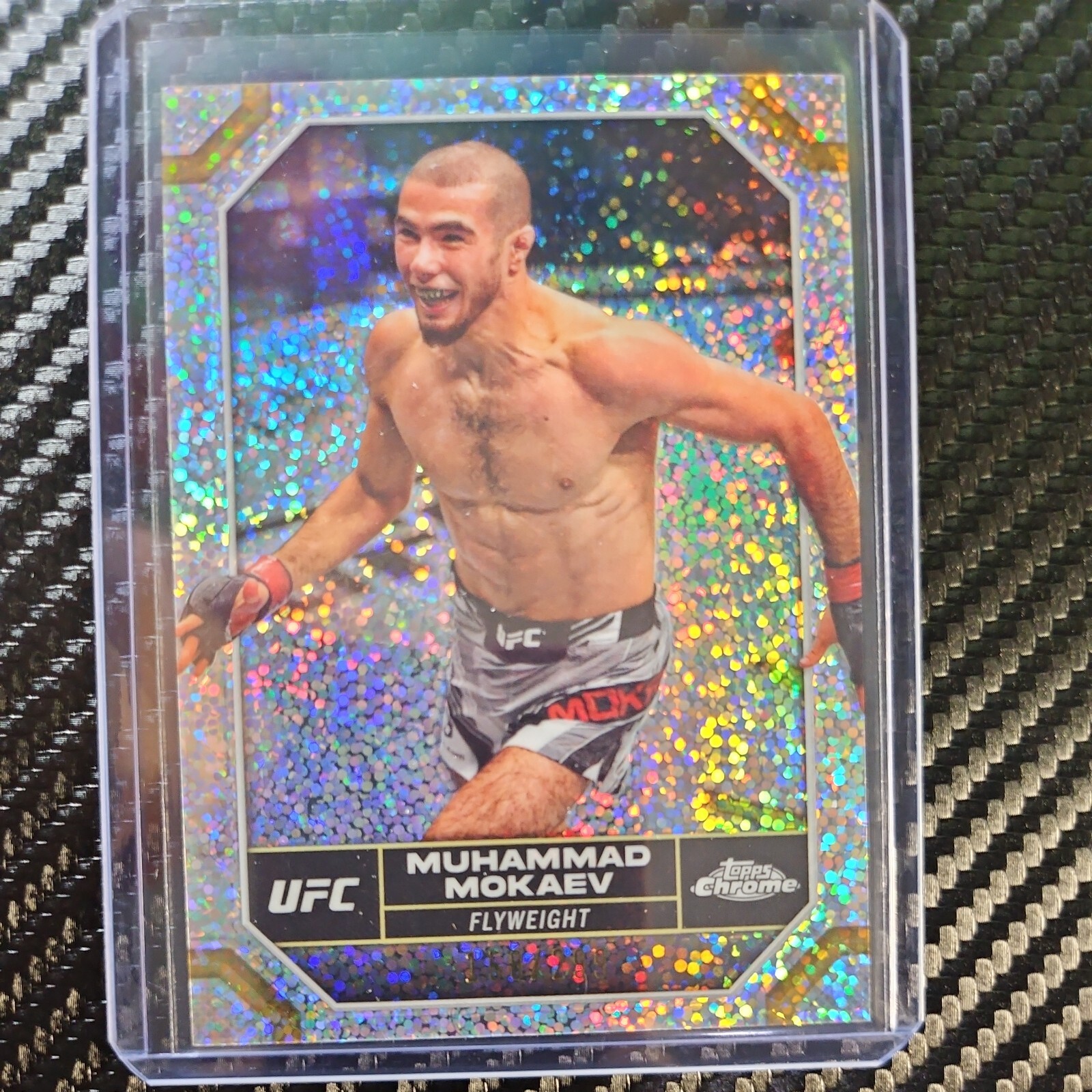 2024 Topps Chrome UFC Muhammad Mokaev Speckle Refractor 158/299