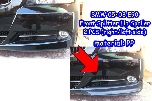 Unpainted BMW 2005~2008 E90 E91 3-series OEM type 2pcs front splitter spoiler◎ - Picture 2 of 2