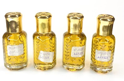 Vintage Asghar Ali & Sons White Linen Perfume Oil 6 ml  Miniature