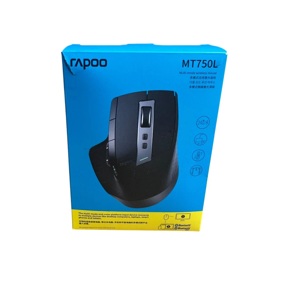Rapoo MT750L Wireless Side Wheel Mouse, 4 Adjustable DPI Rechargeable - Open box - Image 3 of 4