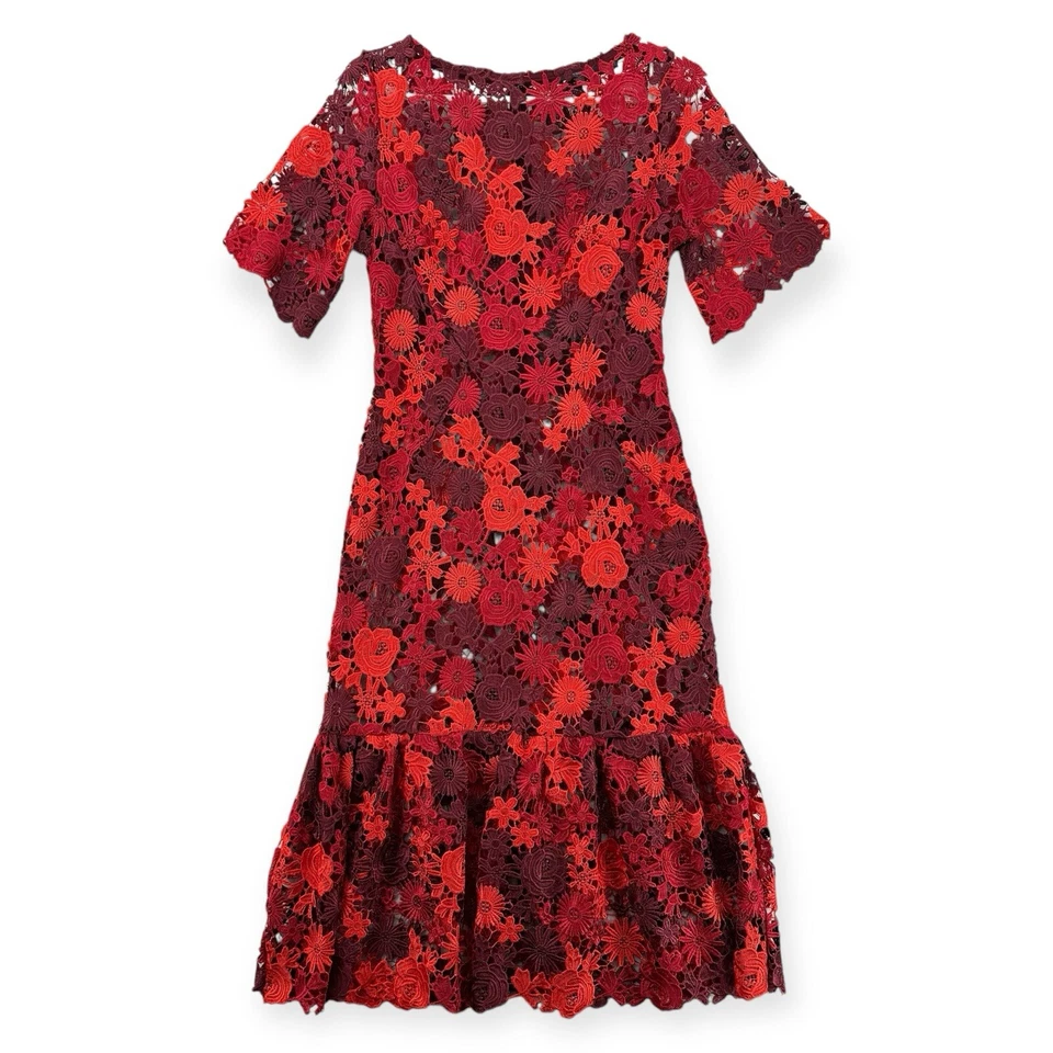 Vestido Anthropologie Eva Franco Brigitte Mujer 4 Floral Bordado Crochet Encaje Foto 2 de 4