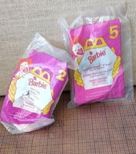 McDonald's Happy Meal Toy Rapunzel Barbie Figurine with Base Doll 2 NIP 1996