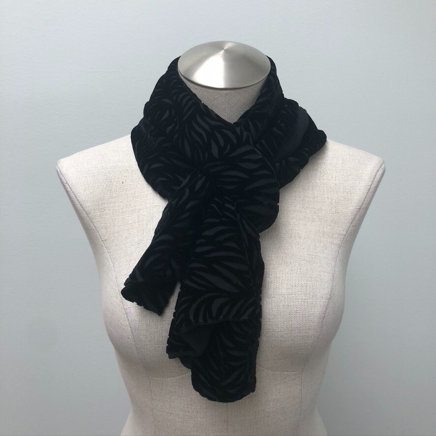 Idea Nuova Scarf Velvet Burnout Rectangle Womens Dark Fairy Whimsigoth 58x13