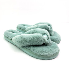 Puma Fluff Flip BX JR Girls Sz 7Y Womens Sz 8.5 Eggshell Blue Flip Flop Sandals