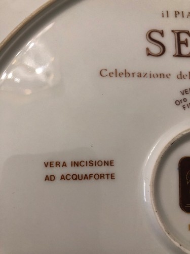 12 1/2” Porcelain Seder Passover Plate 24 K Gold Italy - Picture 11 of 12