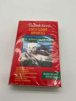 Baedeker Czech and Slovak Republics Travel Guide Book with Free Giant Map BL