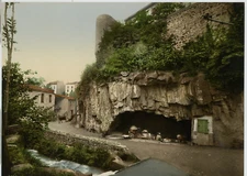 P. Z. France, Caen, Royat, la Grotte Vintage print, France photochromie, vinta