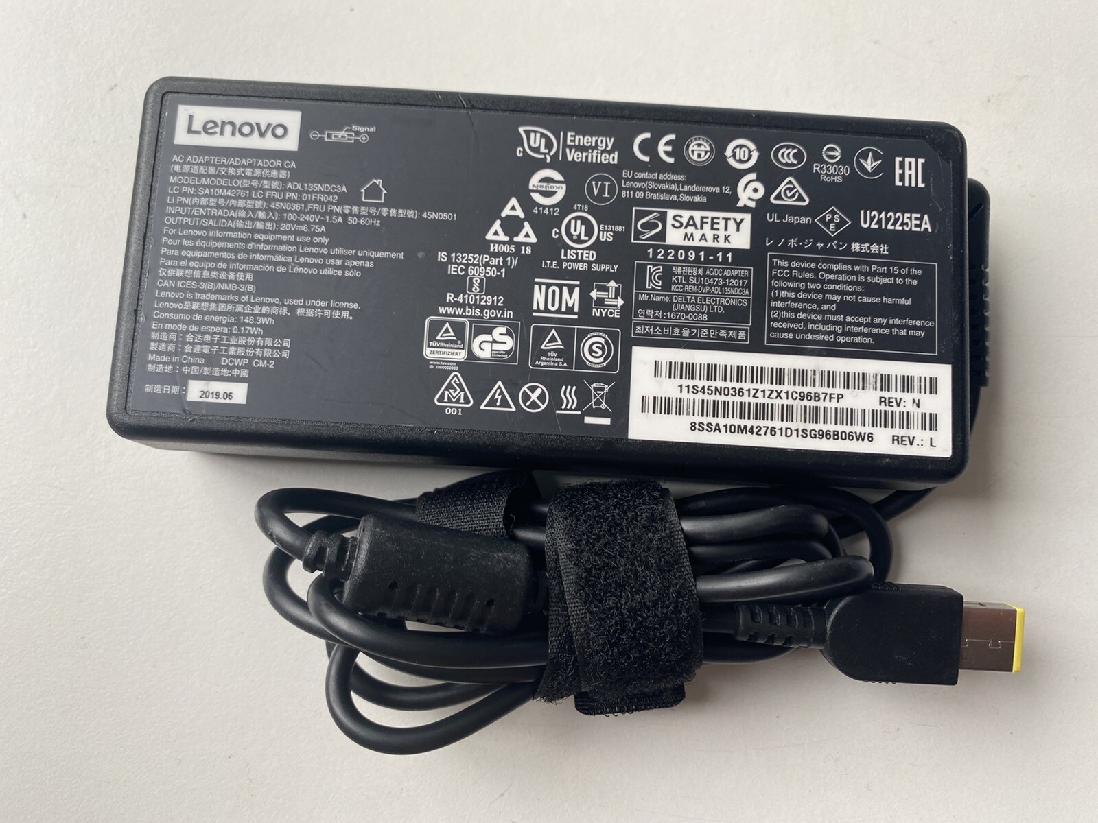 Original20V Lenovo Laptop Charger ADL135NDC3A AC Adapter for | eBay