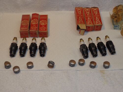 ( 4 ) .. ‘NOS’ Champion X Spark Plugs .. (Made in USA) .. Circa 1940’s - Picture 22 of 22