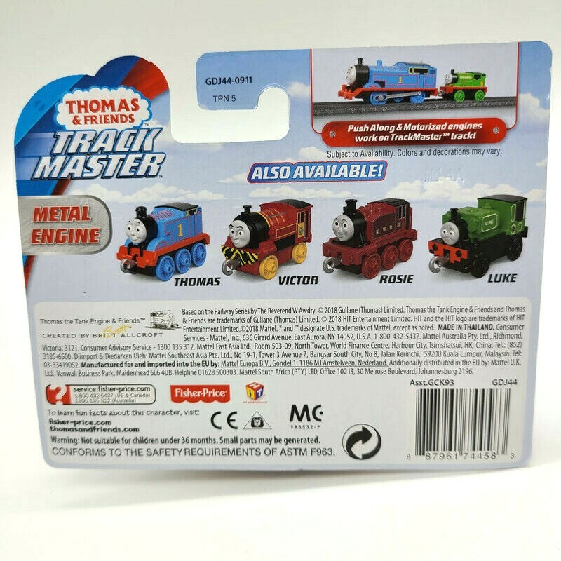 Thomas & Friends Trackmaster Push-Along Bash – Metall-Zugmotor, Mehrfarbig