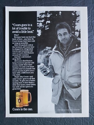 Mark Harmon Coors Beer Promo Print Advertisement Vintage 1985 | eBay