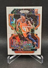 2022 Panini Prizm WNBA #192 Nia Clouden RC White Sparkle Prizm Rookie SP Sun